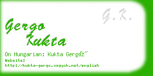 gergo kukta business card